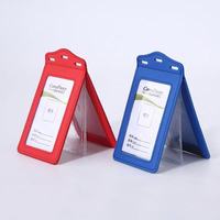 Dompet Kartu Kulit PU Lipat Dua, Dompet Kartu Kredit Tipis, Tempat Kartu Bisnis RFID, Organizer Kartu Minimalis untuk Grosir OEM ODM