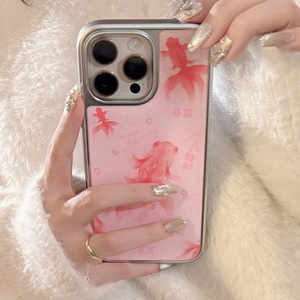 KOI เคสโทรศัพท์กันกระแทกมุมกันกระแทกรูปปลาด้วยไฟ<span class=keywords><strong>ฟ</strong></span>้าสำหรับ iPhone สีชมพูพิมพ์ลายปลา - Product Image 3