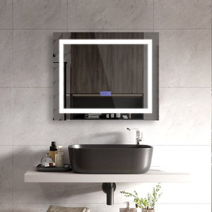 Miroir intelligent de salle de bains à Led, miroir éclairé avec lecteur de musique et horloge - Product Image 2