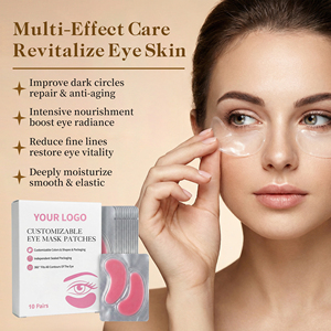 Masque pour les yeux au collagène hydrolysé biologique à double hyaluronate, marque privée, pour atténuer les <span class=keywords><strong>cernes</strong></span> et hydrater en profondeur - Product Image 3