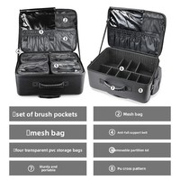 Trousse de Maquillage Imperméable et Antibactérienne en PU Matelassé avec Fermeture Éclair, Logo Personnalisé, Faible MOQ, Diviseur Amovible et 4 Compartiments de Rangement en PVC – Vente en Gros