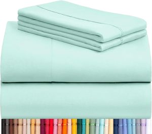 Juego de Sábanas de Lino Premium Personalizado de 4 Piezas, Sábanas de Microfibra Antiarrugas, Juego de Sábanas de Hotel - Product Image 1