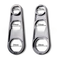 Clé pratique Six-en-un pour accessoires de robinet de salle de bain Outil accessoire universel pour l'entretien du pommeau de douche du bec de l'aérateur