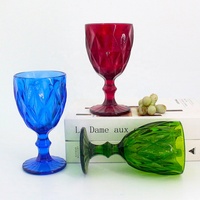 LANGXU fête de mariage diamant coupe gaufré classique verre à vin rouge cristal gobelets à pied verre vintage