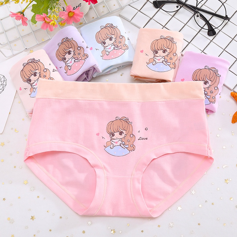 CHUNG Little Big Girls Cotton Briefs Knickers 2-11Years Underwear Pack of 5 Print Underwear