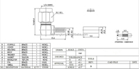 Conector RP para SMA de Ángulo Recto (R/A) Macho de 1 Puerto, Contactos de Aleación de Cobre y Berilio, Chapado en Oro, 5 Ohmios, 0-6 GHz para PCB RF