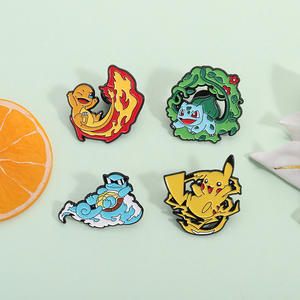 लोकप्रिय जापानी एनीमे धातु शिल्प कार्टून स्टॉक लैपल पिन सस्ते टोपी पिन कस्टम नरम तामचीनी पिन - Product Image 4