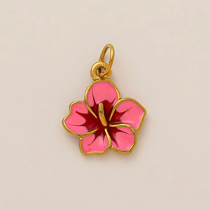 Кимл и гибискус, четырехлистный клевер, розовое масло, подвески, ювелирные изделия, 18-каратное позолоченное заколка для волос, металлический браслет, ожерелье «DIY» - Product Image 3