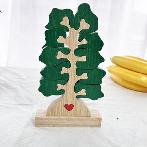 Puzzle personalizzato decorazione per la casa ricordi di bambù in legno albero genealogico <span class=keywords><strong>nome</strong></span> cuore Puzzle con 6 8 10 nomi - Product Image 5
