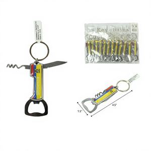 Llavero Abridor de Botellas de 4.5"X1.5" con Diseño de Ecuador 377004 para Sacacorchos y Abridores - Product Image 1