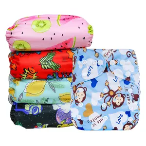 Ananbaby RTS Waterproof TPU Printed Cloth Diapers Ecological Baby Diapers Reusable Eco Nappy Supplier For Sale