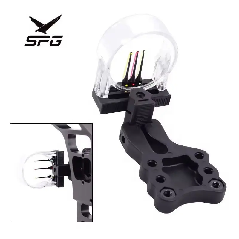 SPG Compound Bow Sight Archery 3 Pins Scope Micro Adjustable Metal Hunting Professional Composite Bows and Arrow Set Accessories