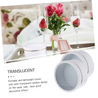 Boîte en Carton Ronde Blanche Sur Mesure, Faite à la Main, Avec Couvercle et Fenêtre, Pour Emballage et Présentation d'Articles Durables