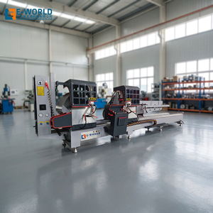 Scie à découper CNC à double tête Eworld, automatique, pour profilés UPVC/PVC/aluminium, moteur entraîné par moteur, haute précision, puissance 4,4 kW, 4200 mm - Product Image 1