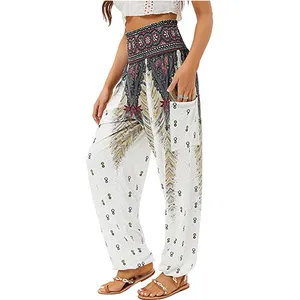 Most Popular Hot Sale Women's Harem Pants High Waist Yoga Boho Trousers with Pockets