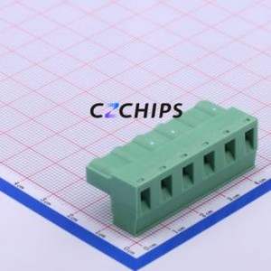 DB2EK-7.62-6P-GN-S Plug-in Terminal Block P=7.62mm Connector Male Plug 1x6P 7.62mm Green - Product Image 2