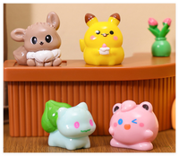 3D DIY Tier-Cartoons China Miniaturen Fuchs Ente Schildkröte Drache Frosch Charakter Harz-Handwerk Figuren Geschenke Überraschungstüte Kinderspielzeug