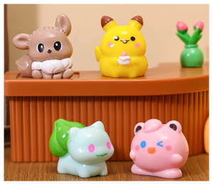 Figurines en résine artisanale de personnages de dessins animés d'animaux en 3D, miniatures chinoises, renard, canard, tortue, dragon, grenouille, cadeaux, sacs surprises, jouets pour enfants - Product Image 5