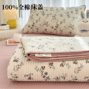 Cross-border New Arrival Instagram-style Soft Cozy Pure Cotton <strong>Bed</strong> Cover Quilted Lining Single-piece Sheet Extra-large Size - Product Image 2