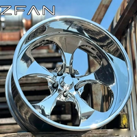 Jantes en alliage forgé ZFAN 17-28 pouces 5x108 112 114.3 120 8x165.1 1/2/3 pièces 6061-T6 chromées à déport profond pour Cadillac Ram Chevrolet