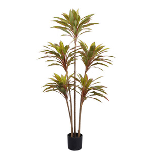 <b>Artificial</b> Red Ironwood Tree 100cm 200cm High Simulation Leaves Indoor Decor Plant Nordic Style Home Decoration - Product Image 2