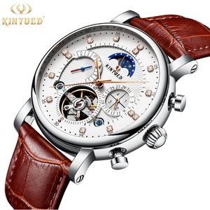 <span class=keywords><strong>Montre</strong></span> automatique mécanique à phases lunaires de haute qualité <span class=keywords><strong>KINYUED</strong></span> J025 pour hommes - Product Image 4