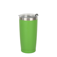 Gobelet de voyage isotherme réutilisable en acier inoxydable 304 à double paroi, 20 oz, avec couvercle coulissant mat, pour boissons chaudes et froides, personnalisable