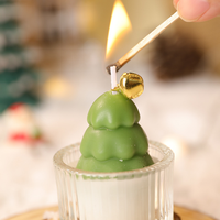 Bougie parfumée artisanale miniature de Noël en cire de soja de haute qualité, parfum d'ambiance pour la maison, aromathérapie, cadeau de Noël