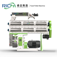 Ligne de production d'aliments pour volailles RICHI 1-2t/h - Usine d'aliments pour porcs entièrement automatique, machine de fabrication d'aliments pour poulets, ligne complète