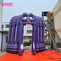 Arco Inflable Gigante con Forma de Calavera para Halloween, Arco Inflable con Cabeza de Calavera como Decoración