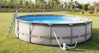 Piscine à cadre métallique en bâche PVC 0,9 mm, durable et personnalisable, vente en gros par l'usine de Shanghai
