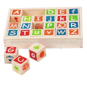 Alfabeto/Numero di Blocchi Bambini Blocchi di Legno Giocattoli