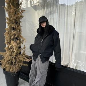 Veste à capuche en toile rétro lavée, très résistante, 2025, veste en coton |   Veste en velours épaisse pour hommes et femmes, vente directe d'usine - Product Image 4