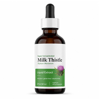 OLLI Complément de Chardon-Marie pour la Détoxification et le Nettoyage du Foie, Gouttes de Détox au Chardon-Marie, Extrait Herbal de Chardon-Marie, Complément de Zinc