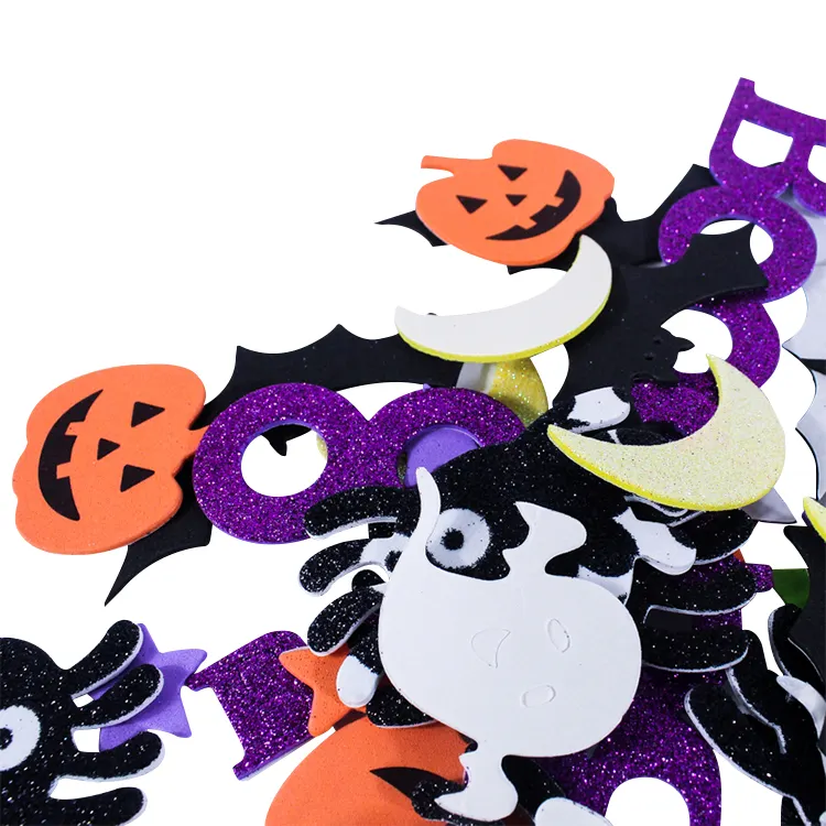 Popular Diy Craft Halloween Decoration Glitter Eva Foam Stickers