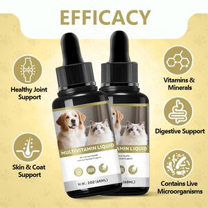 Gouttes multivitaminées pour animaux de compagnie, chiens, fonction rénale, soutien immunitaire, chiens, chats, liquide, saveur personnalisée, fabrication OEM ODM - Product Image 5