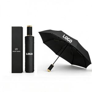 8K Strong <b>Windproof</b> Folding Custom <b>Umbrella</b> With Logo - Product Image 1