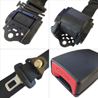 Accessoires de bus les plus vendus, ceinture de sécurité à deux points, matériau en nylon, certifiée CCC, tête de verrouillage en acier, pièces de bus