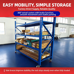 Estantería Móvil de Alambre Galvanizado con Ruedas, Estantes Ajustables y Ruedas Suaves, Capacidad de 450 kg, Ideal para Exhibición Minorista - ¡La Mejor Opción! - Product Image 6