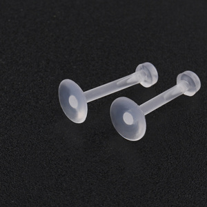 1.2มิลลิเมตรที่ชัดเจน PTFE เจาะ Labret ริมฝีปากแหวน