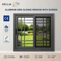 Fenêtres en aluminium sur mesure, fenêtres à double vitrage coulissantes horizontales anti-ouragans, isolation thermique