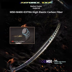 Thunder 4UG5 100 Fibra de carbono Amateur Junior Ofensiva Raqueta de bádminton Alta rigidez 80g Sin cuerda - Product Image 4