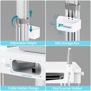 Carrello Mobile Regolabile per <span class=keywords><strong>Scanner</strong></span> Orale Bianco con Ruote Mediche e Supporto in Acciaio per <span class=keywords><strong>Scanner</strong></span> Intraorale - Product Image 2