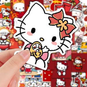 Etiquetas Adhesivas Redondas de PVC Impermeables Personalizadas para Año Nuevo, Impresión Resistente a los Rayos UV, Diseño Holográfico, 100 Unidades, Etiqueta Publicitaria - Product Image 1