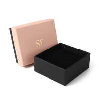Boîte à bijoux de luxe personnalisée en papier avec insert en mousse de velours pour collier, boucles d'oreilles, bague, montre