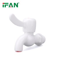 Robinet de salle de bain en laiton personnalisé IFAN, robinet d'eau en PVC plastique, robinet de jardin