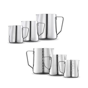 Jarra de Acero Inoxidable para Latte Art, Diseño Moderno y Ecológico de BOSAI, con Boca Estrecha y Graduación, Juego de Café y Té para Uso Doméstico - Product Image 5