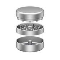 Broyeur d'herbes magnétique 3 parties Vente en gros Portable Aluminium Accessoires pour fumeurs Broyeur d'herbes en métal avec logo personnalisé gratuit