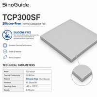 SinoGuide 3.0W/m.k Bantalan Termal Silikon untuk Elektronik dengan Keandalan Tinggi TCP300SF Pendinginan Bebas Kontaminasi Non-Siloksana