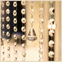 Nouvelle Arrivée Rideau en Verre Cristal Tendance Design Vintage Imitation Ornement Décoratif pour Fond de Mariage